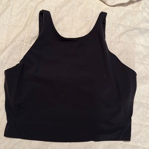 Black Highneck Align crop